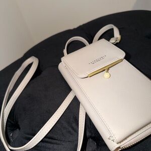Ivory Crossbody Bag with Gold Accent